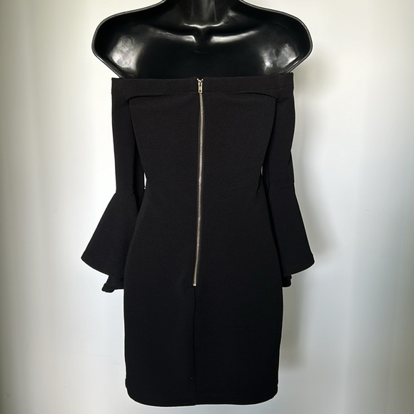 TEEZE ME Off-The-Shoulder Bodycon Dress Black Juniors size 0, Women’s XXS - Picture 6 of 16